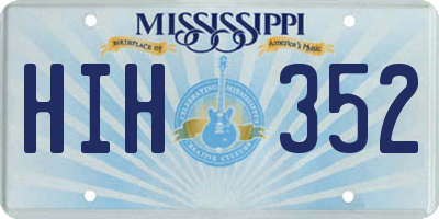 MS license plate HIH352