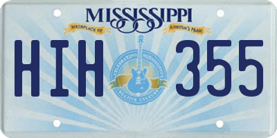 MS license plate HIH355