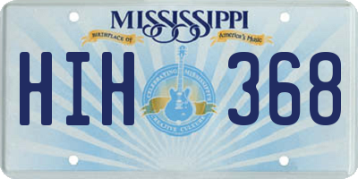 MS license plate HIH368