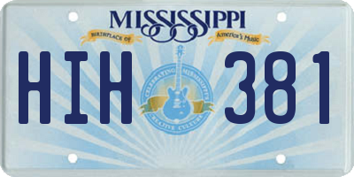 MS license plate HIH381