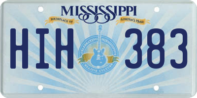 MS license plate HIH383