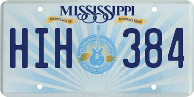 MS license plate HIH384