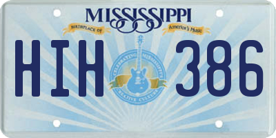 MS license plate HIH386