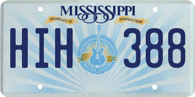 MS license plate HIH388