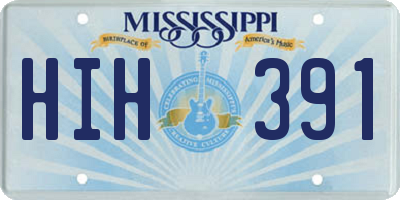 MS license plate HIH391