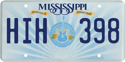MS license plate HIH398