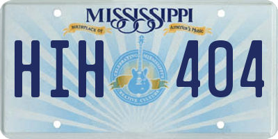 MS license plate HIH404