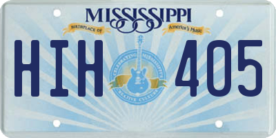 MS license plate HIH405