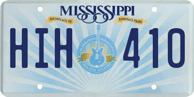 MS license plate HIH410