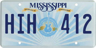 MS license plate HIH412