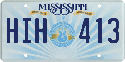 MS license plate HIH413