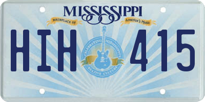 MS license plate HIH415