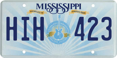 MS license plate HIH423