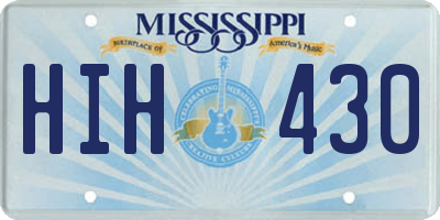 MS license plate HIH430
