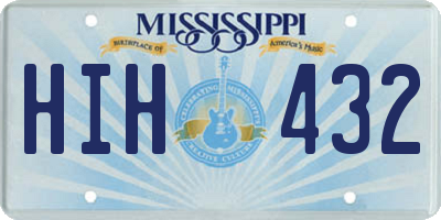 MS license plate HIH432