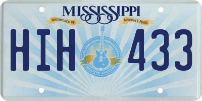 MS license plate HIH433