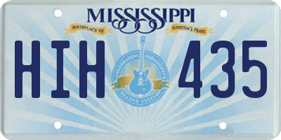 MS license plate HIH435