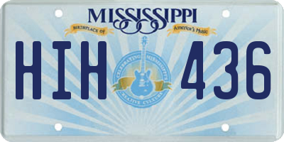 MS license plate HIH436