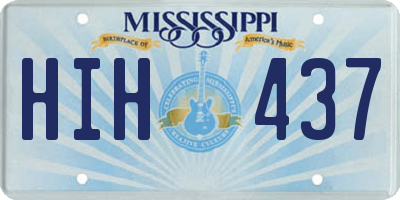 MS license plate HIH437