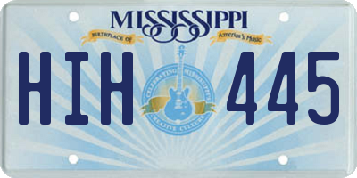 MS license plate HIH445