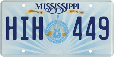 MS license plate HIH449