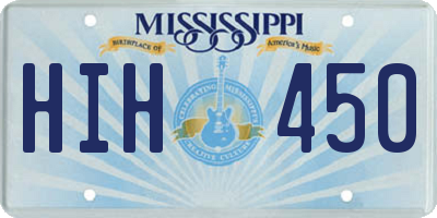 MS license plate HIH450