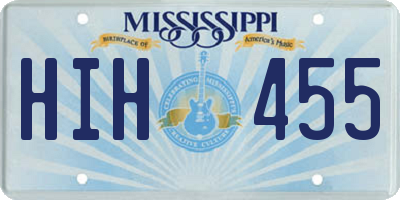 MS license plate HIH455