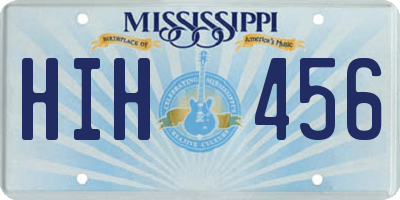 MS license plate HIH456
