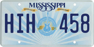 MS license plate HIH458