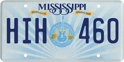 MS license plate HIH460