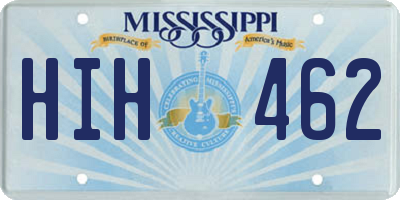 MS license plate HIH462