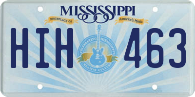 MS license plate HIH463
