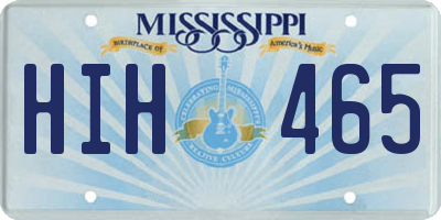 MS license plate HIH465