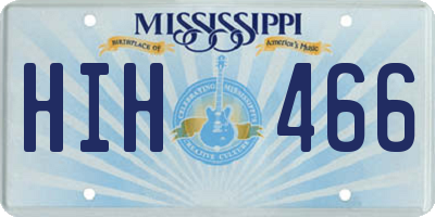 MS license plate HIH466
