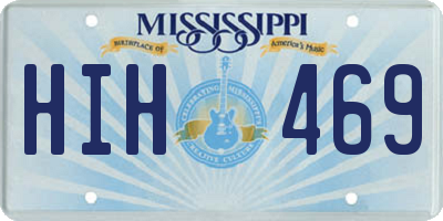 MS license plate HIH469