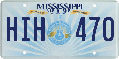MS license plate HIH470