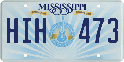 MS license plate HIH473