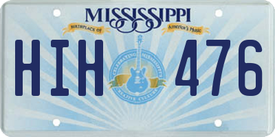 MS license plate HIH476
