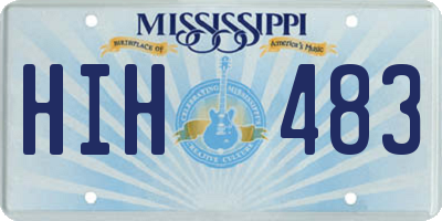 MS license plate HIH483