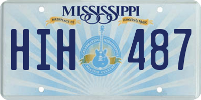 MS license plate HIH487