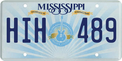 MS license plate HIH489