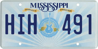MS license plate HIH491