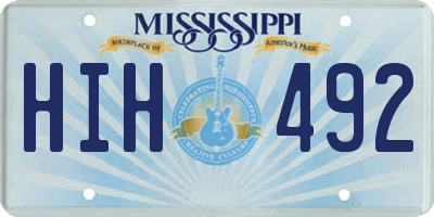 MS license plate HIH492