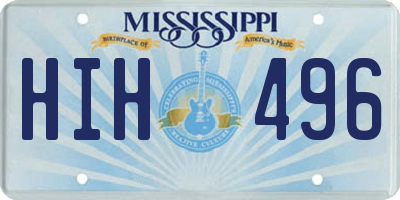 MS license plate HIH496