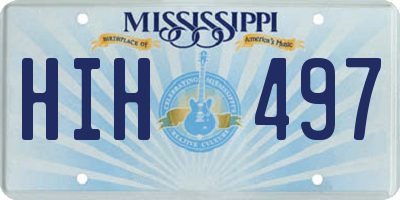 MS license plate HIH497