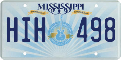 MS license plate HIH498