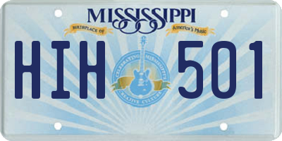 MS license plate HIH501