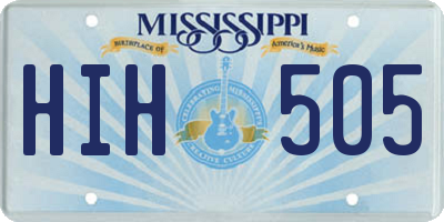 MS license plate HIH505