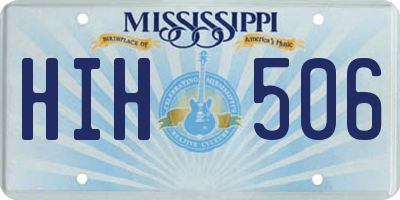 MS license plate HIH506