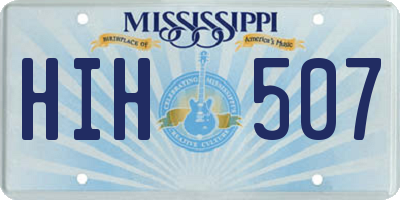 MS license plate HIH507